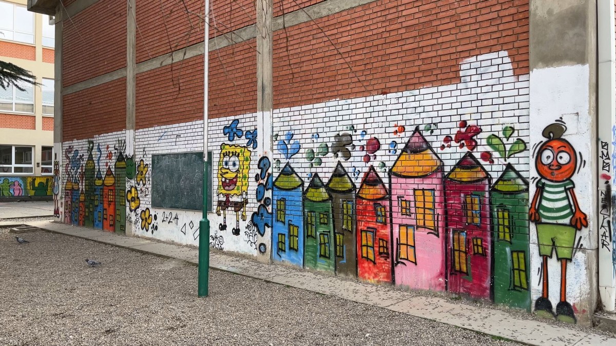 Childrens graffiti at the playground.